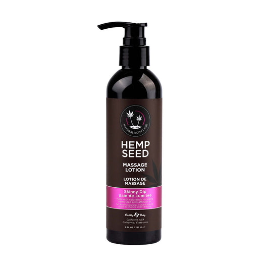 Earthly Body Hemp Seed Massage Lotion - Skinny Dip (Vanilla & Fairy Floss) 237ml