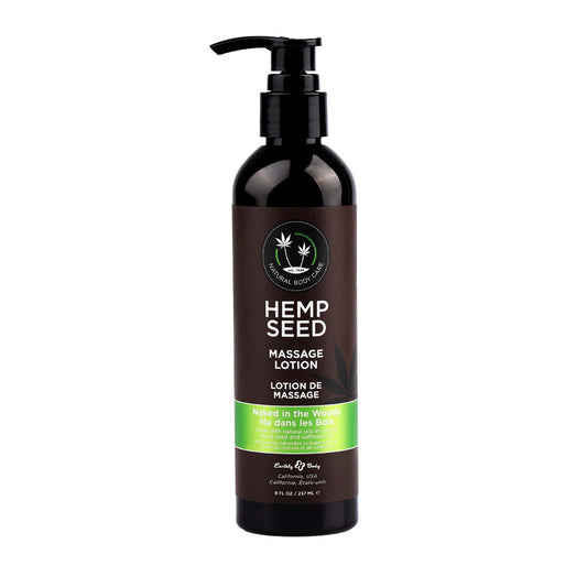Earthly Body Hemp Seed Massage Lotion - Naked In The Woods (White Tea & Ginger) 237ml