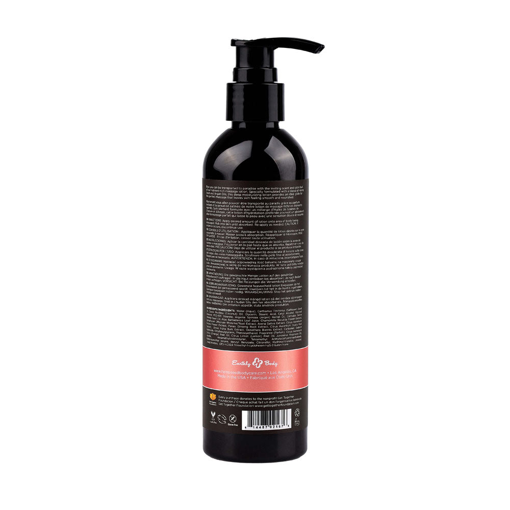 Earthly Body Hemp Seed Massage Lotion - Isle Of You (Coconut Water, Citrus & Vanilla) 237ml