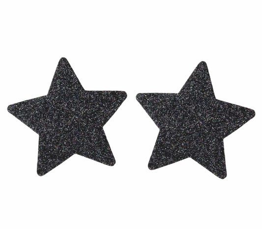 Love In Leather Glitter Star Nipple Covers - MULITPLE COLOURS