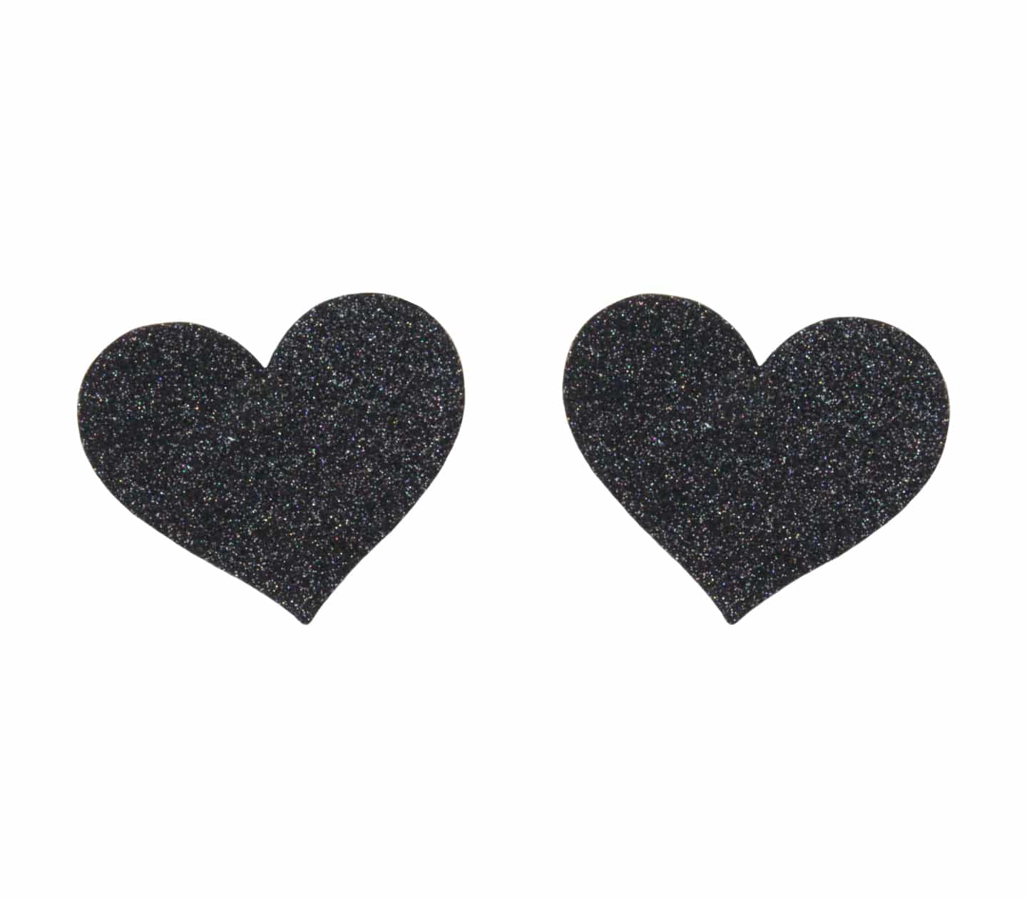 Love In Leather Glitter Heart Nipple Covers - MULITPLE COLOURS