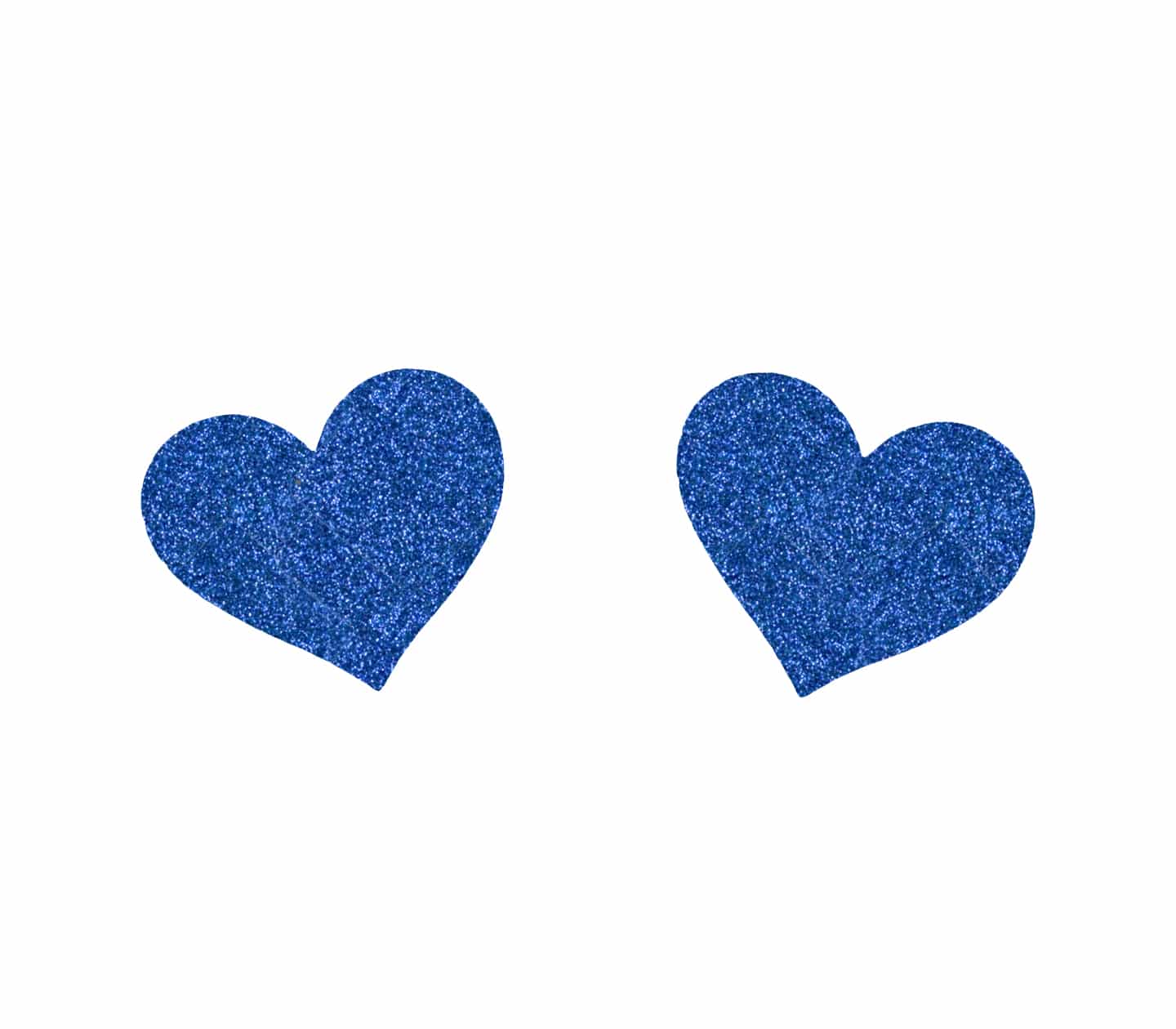 Love In Leather Glitter Heart Nipple Covers - MULITPLE COLOURS