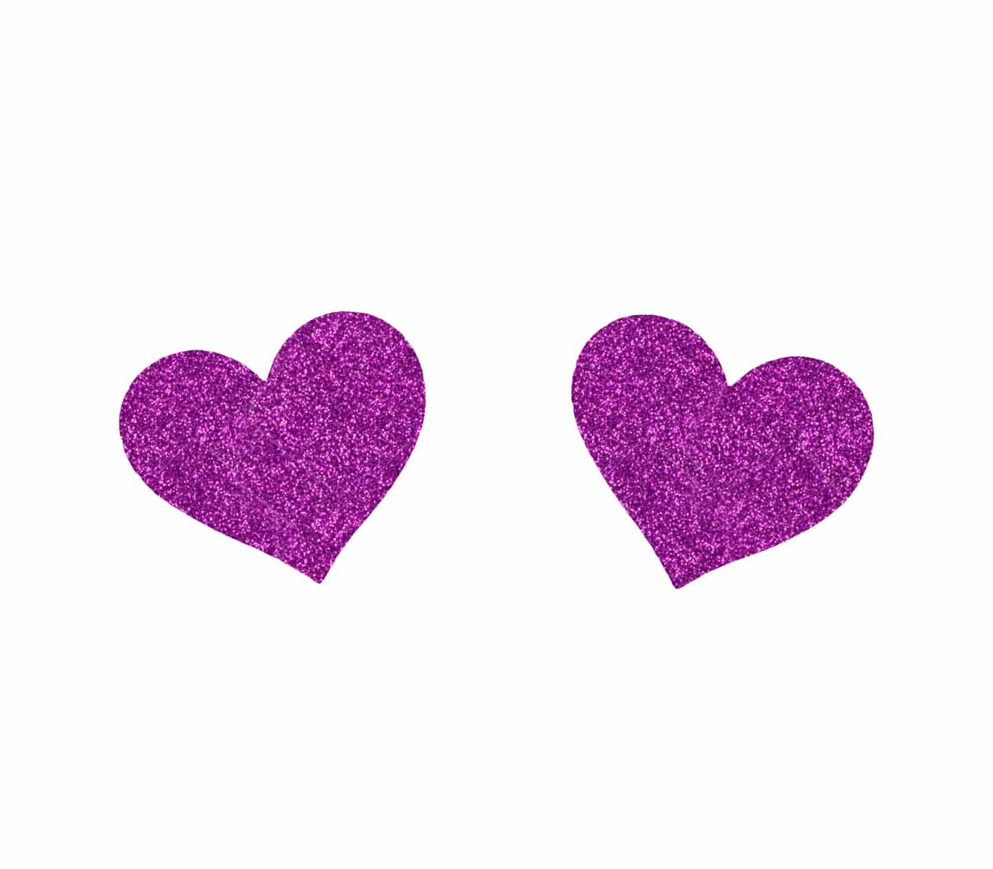 Love In Leather Glitter Heart Nipple Covers - MULITPLE COLOURS
