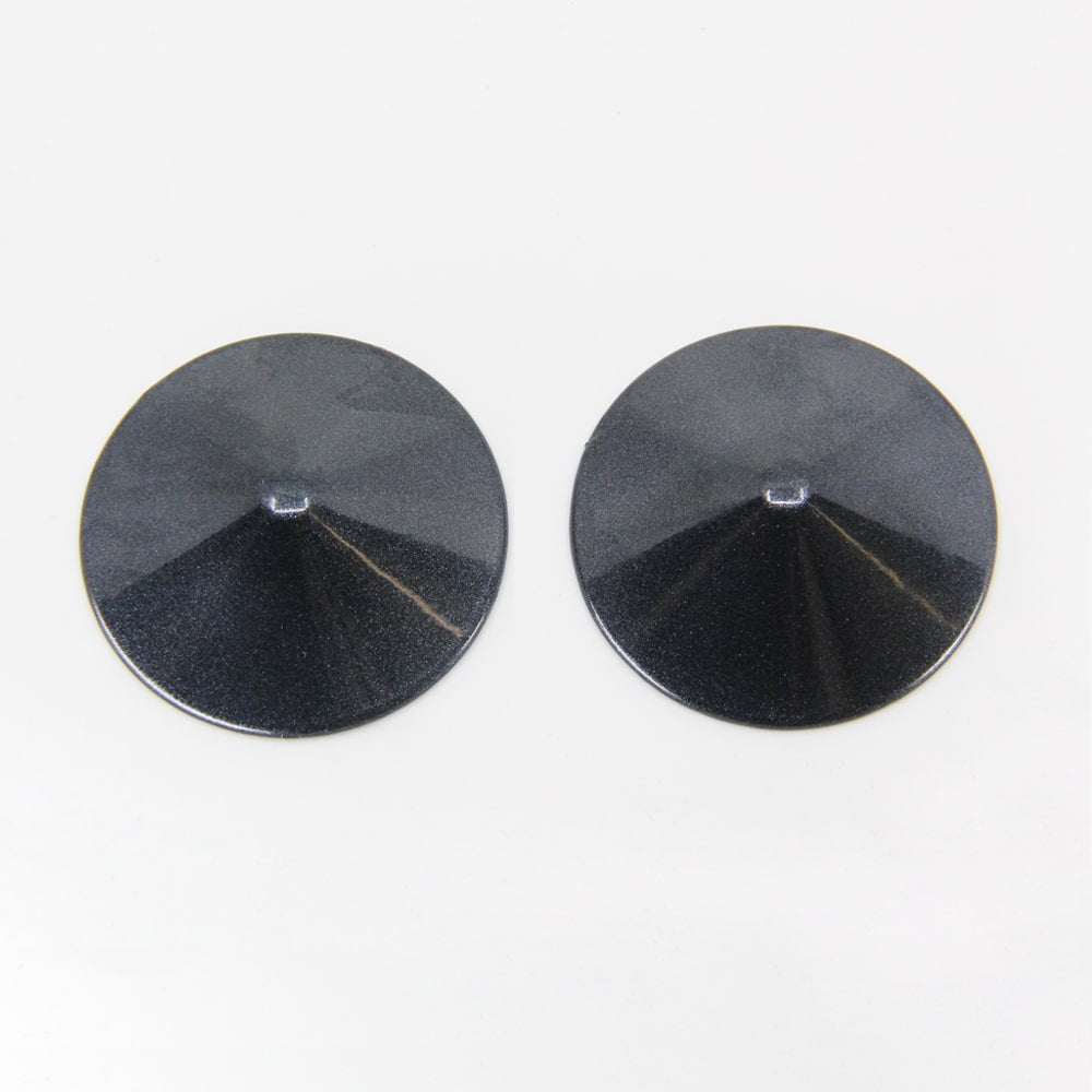 Love In Leather Round Metal Pasties With Lustre Finish - MULITPLE COLOURS