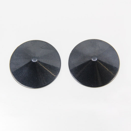 Love In Leather Round Metal Pasties With Lustre Finish - MULITPLE COLOURS