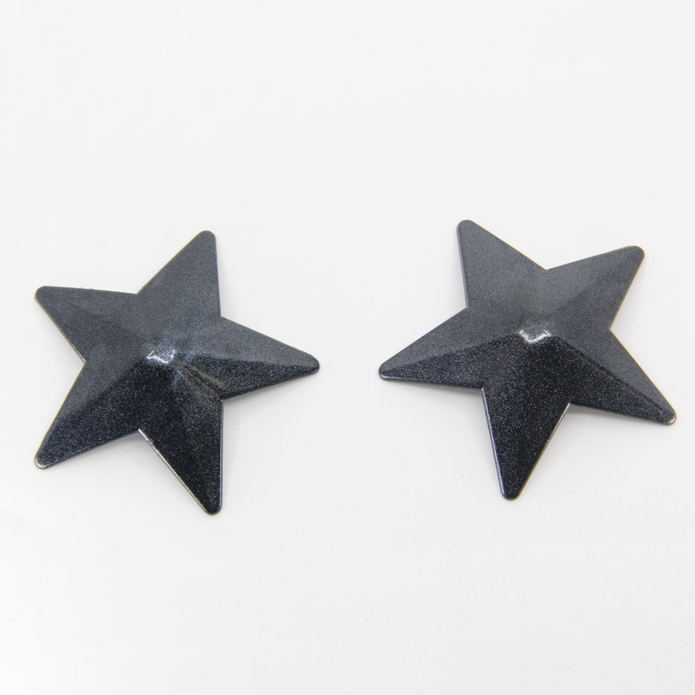 Love In Leather Star Shape Metal Pasties With Lustre Finish - MULTIPLE COLOURS