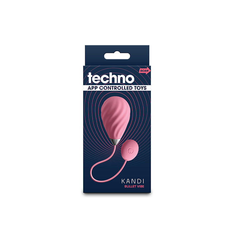 NS Novelties Techno - Kandi Pink Vibrating Egg with App Control