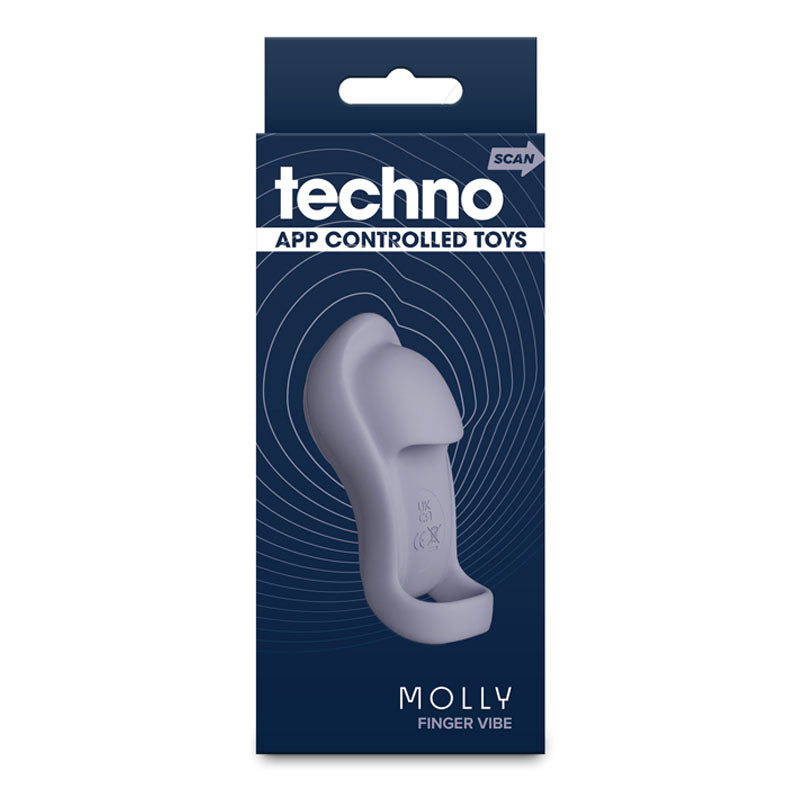 NS Novelties Techno - Molly - Grey Finger Stimulator with App Control