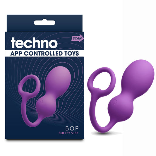 NS Novelties Techno - Bop - Purple Vibrating Kegel Exerciser with App Control