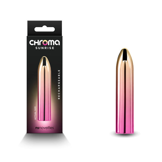 NS Novelties | Chroma Sunrise Medium - Metallic Pink/Gold 9cm USB Rechargeable Vibrator