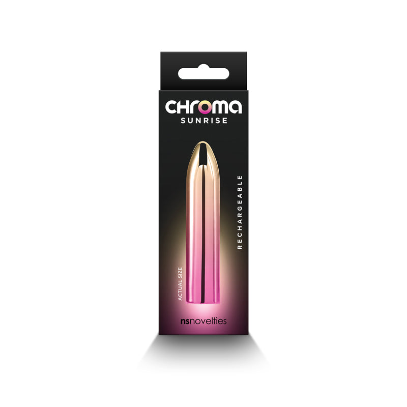 NS Novelties | Chroma Sunrise Medium - Metallic Pink/Gold 9cm USB Rechargeable Vibrator