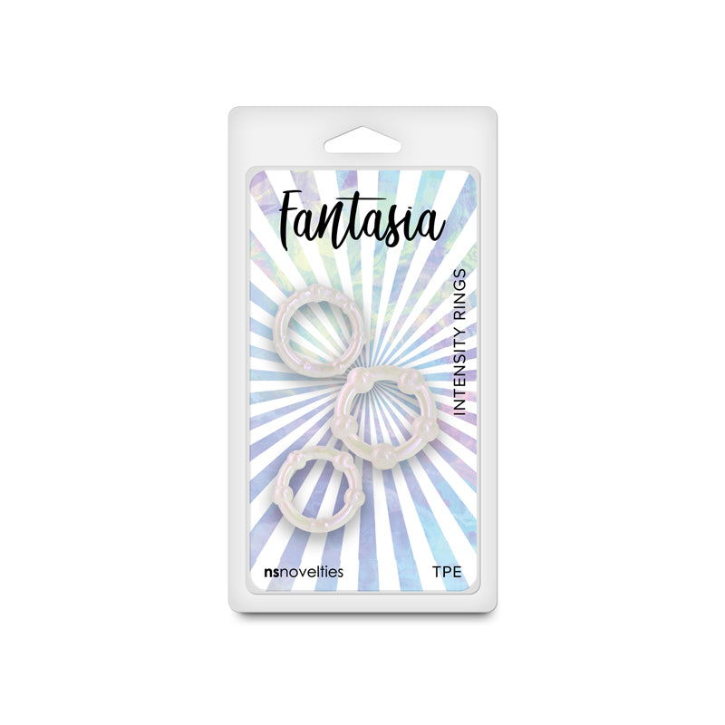 NS Novelties Fantasia - Intensity Rings - Pearlescent Beaded Cock Rings - Set of 3 Sizes