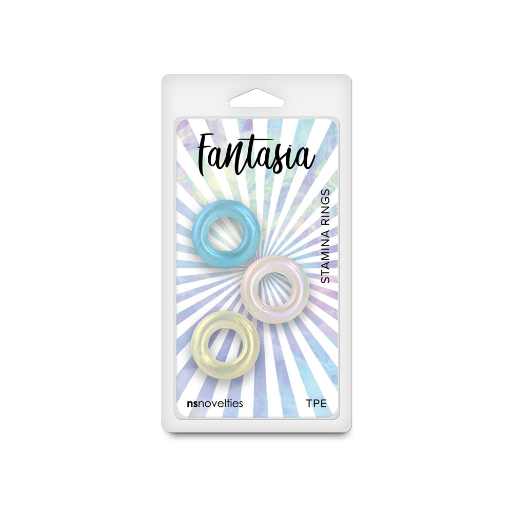 NS Novelties Fantasia - Stamina Rings - Multicolour Coloured Cock Rings - Set of 3
