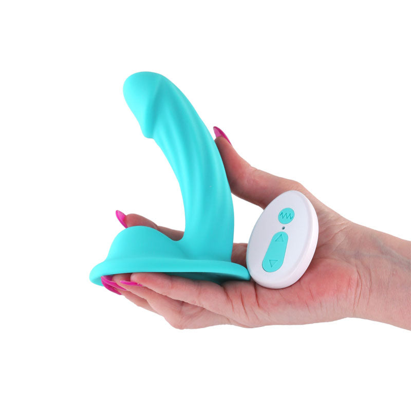 NS Novelties | Colours Curve - 5" Vibrating Dildo with Remote - Teal