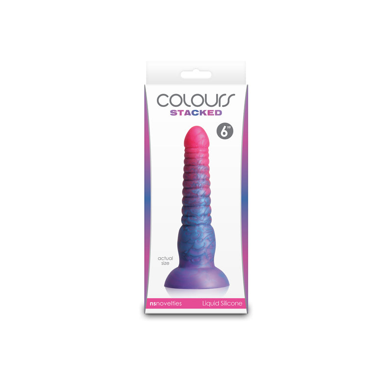 NS Novelties | Colours Stacked - 6" Dildo - Pink/Blue 16cm Fantasy Dildo