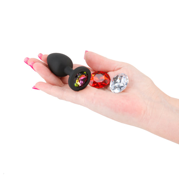 NS Novelties | Glams Xchange Round - Small Butt Plug with Interchangeable Round Gems