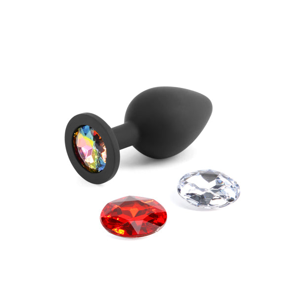 NS Novelties | Glams Xchange Round - Medium Butt Plug with Interchangeable Round Gems
