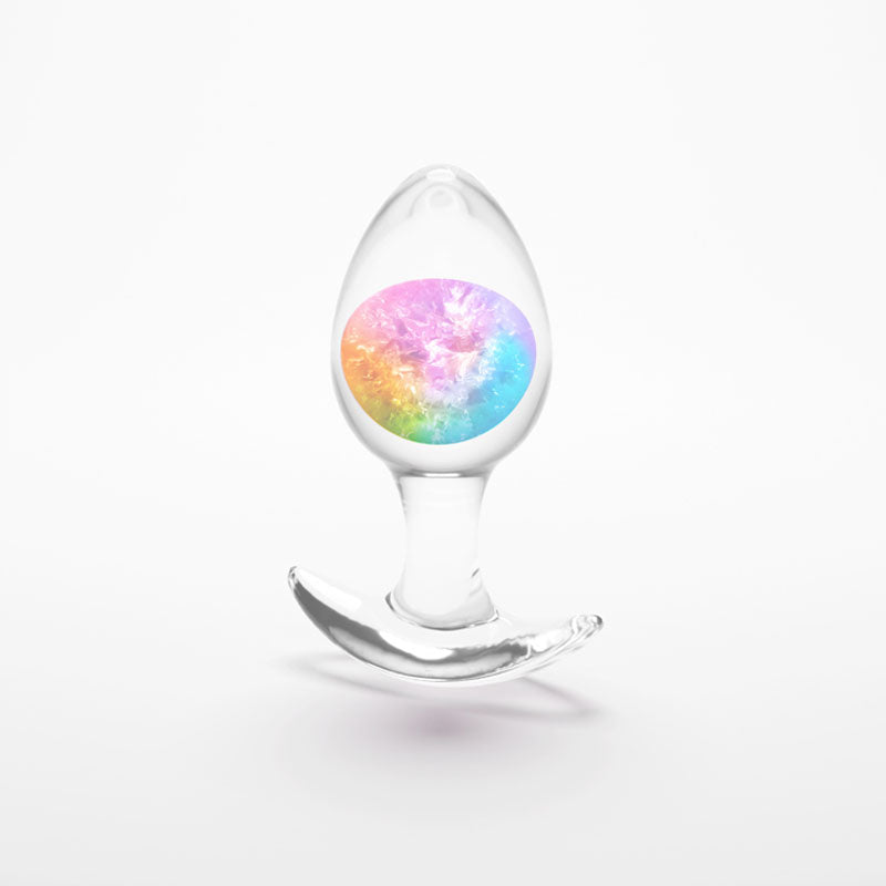 NS Novelties | Glams Cosmic - Medium - Clear/Rainbow 9.5cm Medium Butt Plug