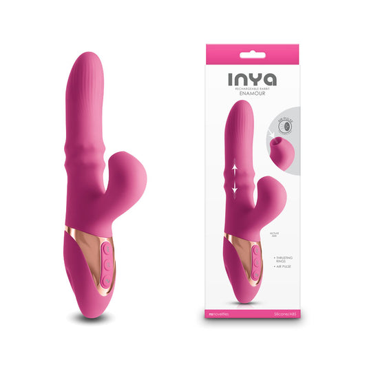 NS Novelties INYA Enamour - Pink Rabbit Vibrator with Air Pulse