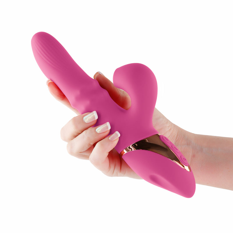 NS Novelties INYA Enamour - Pink Rabbit Vibrator with Air Pulse