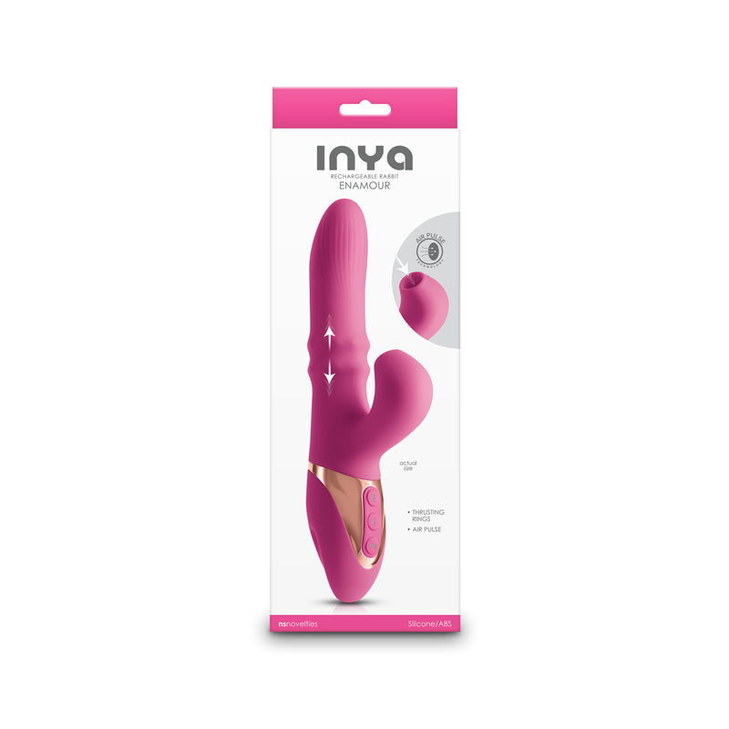 NS Novelties INYA Enamour - Pink Rabbit Vibrator with Air Pulse