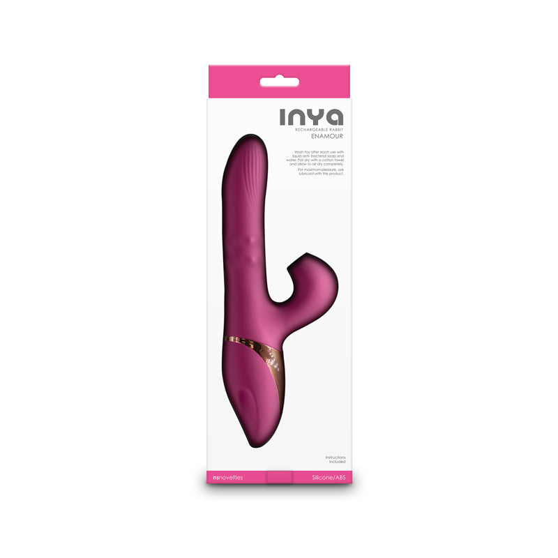 NS Novelties INYA Enamour - Pink Rabbit Vibrator with Air Pulse