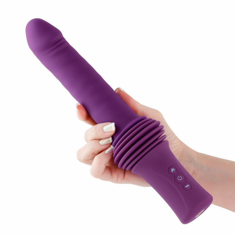 NS Novelties INYA Super Stroker - Purple Thrusting Vibrator with Remote Control & Stand