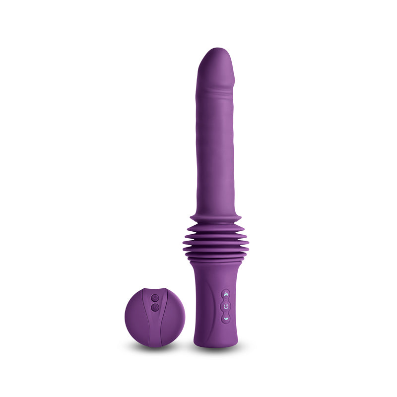 NS Novelties INYA Super Stroker - Purple Thrusting Vibrator with Remote Control & Stand