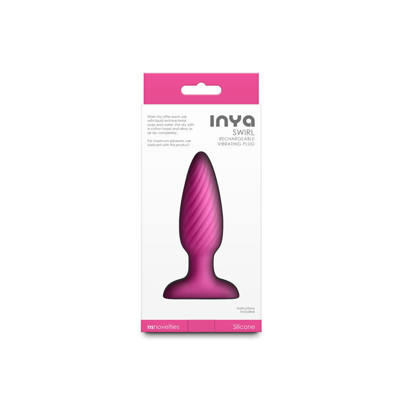 NS Novelties INYA Swirl - Vibrating Butt Plug - Pink