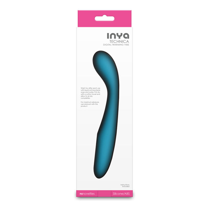NS Novelties INYA Technica - Teal 19.2cm USB Rechargeable Warming Vibrator