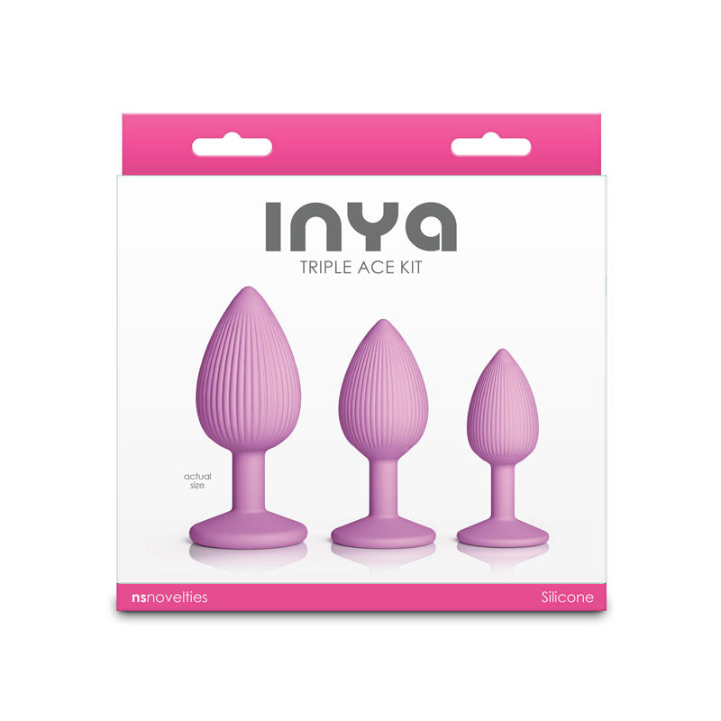 NS Novelties INYA Triple Ace Kit - Pink Butt Plugs - Set of 3 Sizes