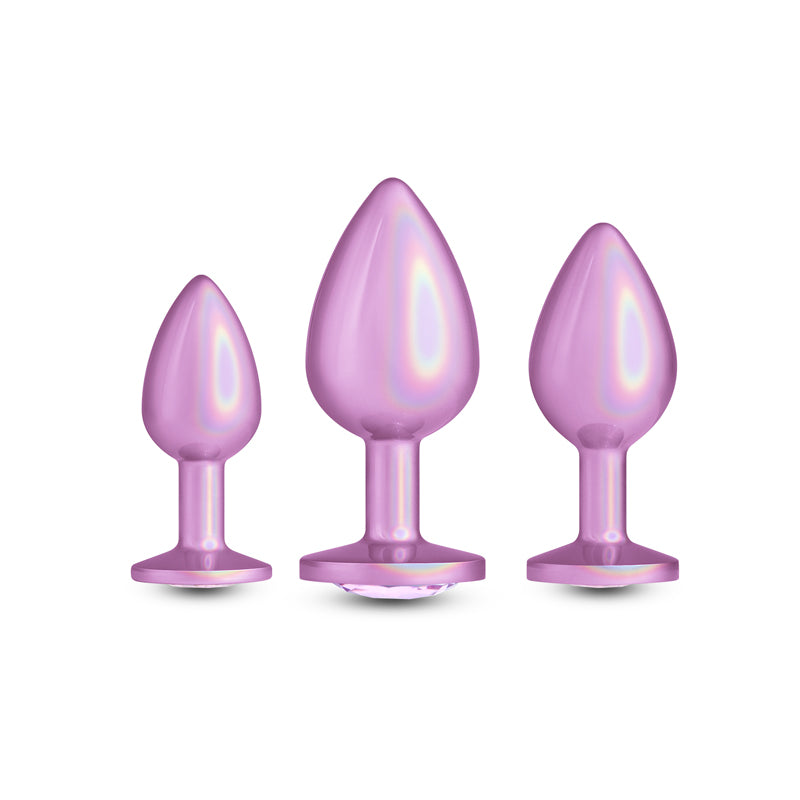 NS Novelties | Rear Assets Trainer Kit - Iridescent Pink Metallic Butt Plugs - Set of 3 Sizes