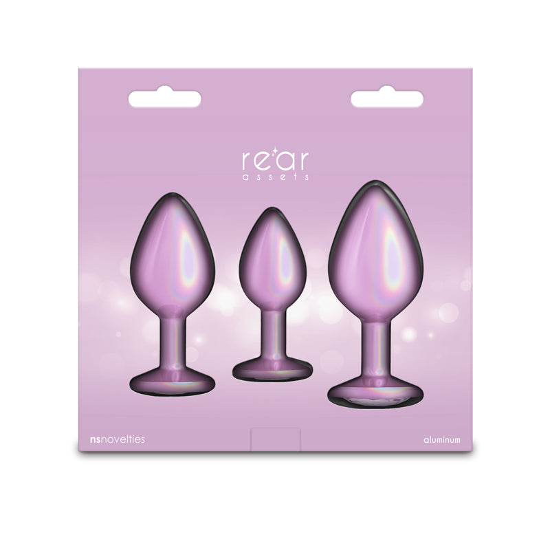 NS Novelties | Rear Assets Trainer Kit - Iridescent Pink Metallic Butt Plugs - Set of 3 Sizes