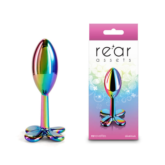 NS Novelties | Rear Assets Clover - Multicoloured 9.2cm Metallic Butt Plug