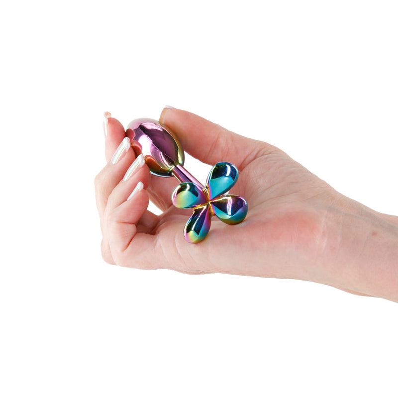 NS Novelties | Rear Assets Clover - Multicoloured 9.2cm Metallic Butt Plug
