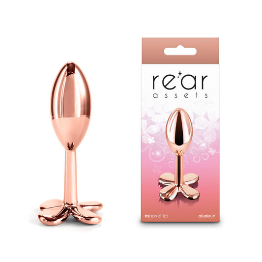NS Novelties | Rear Assets Clover - Rose Gold 9.2cm Metallic Butt Plug