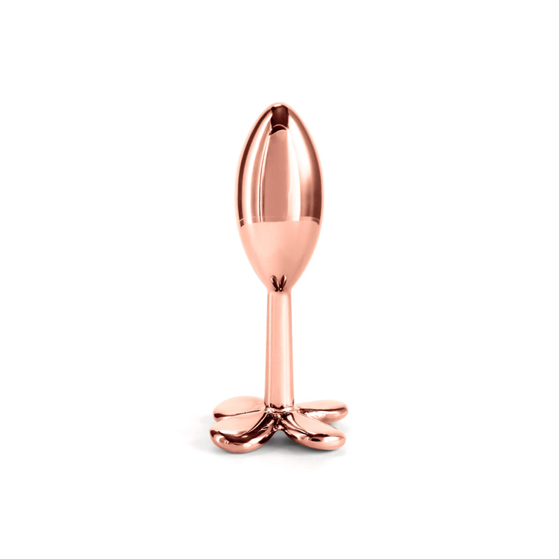NS Novelties | Rear Assets Clover - Rose Gold 9.2cm Metallic Butt Plug