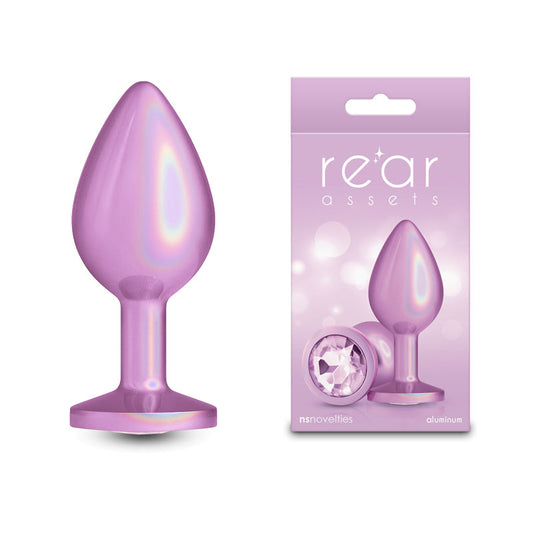 NS Novelties | Rear Assets Iridescent Pink 8.2cm Medium Butt Plug