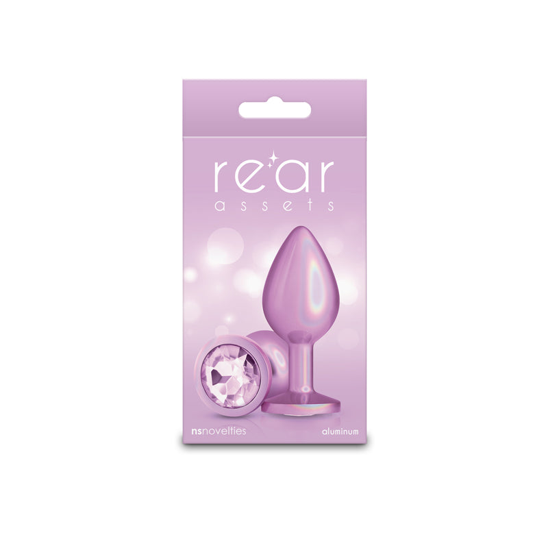 NS Novelties | Rear Assets Iridescent Pink 8.2cm Medium Butt Plug