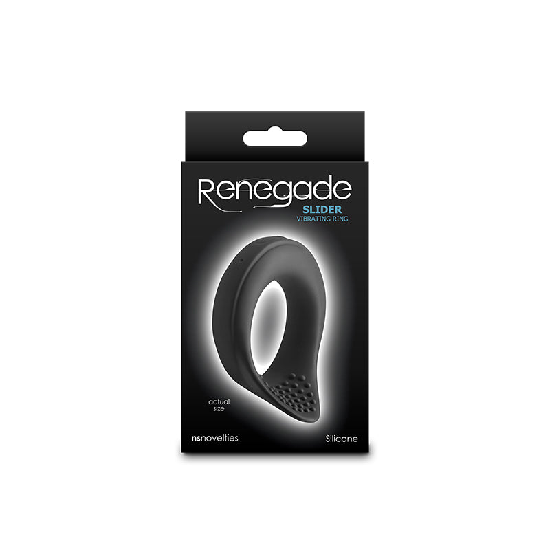 NS Novelties | Renegade Slider - Black USB Rechargeable Vibrating Cock Ring