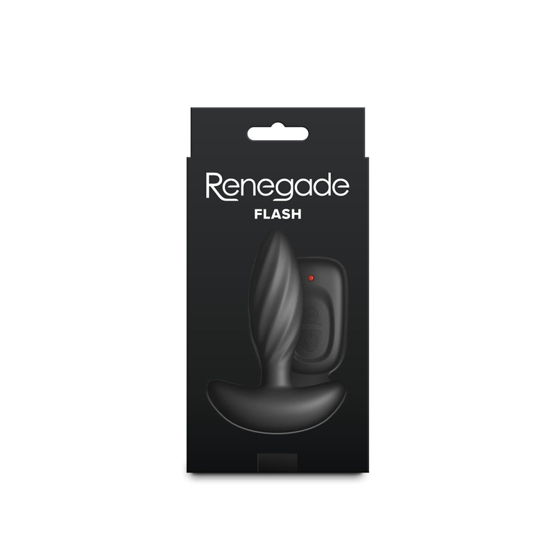 NS Novelties | Renegade Flash - Black 10.3cm Vibrating Butt Plug