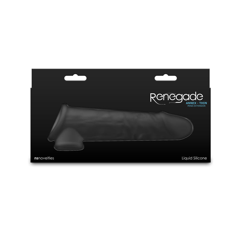 NS Novelties | Renegade Annex - Thin - Black 19.4cm Penis Extender Sleeve