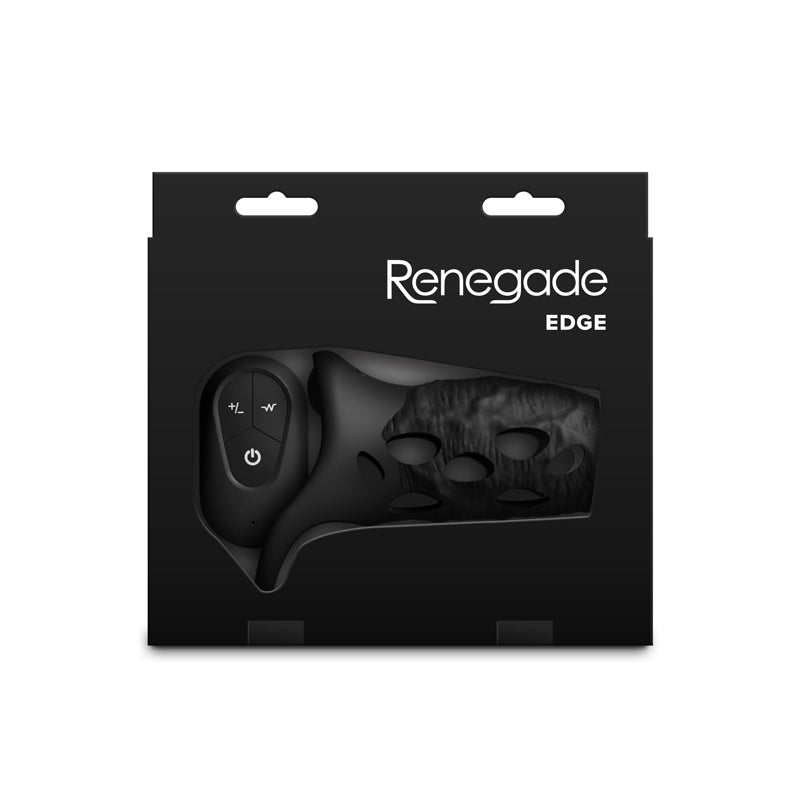 NS Novelties | Renegade Edge - Black Vibrating Penis Sleeve with Wireless Remote