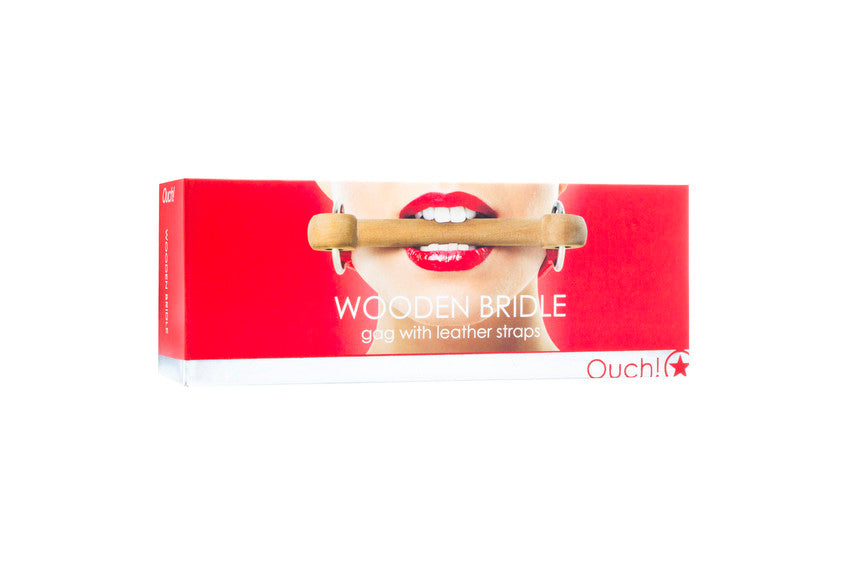 Shots Toys | OUCH! Wooden Bridle Gag with Straps Red