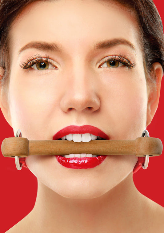 Shots Toys | OUCH! Wooden Bridle Gag with Straps Red