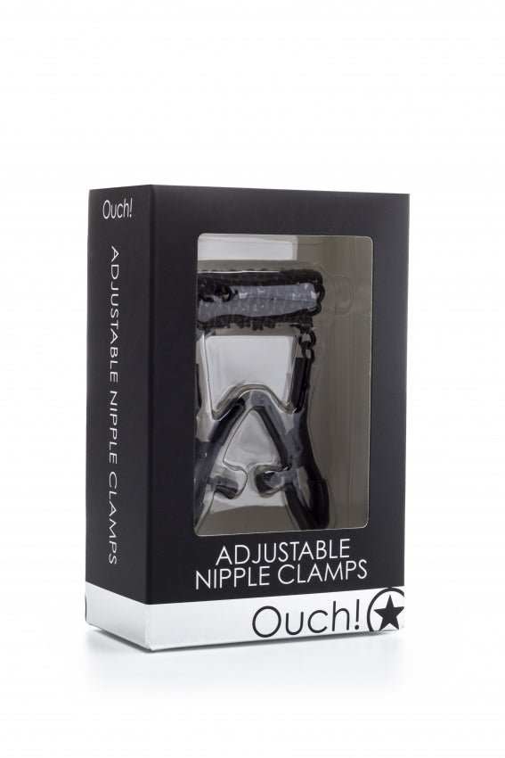 Shots Toys | OUCH! Adjustable Nipple Clamps Black
