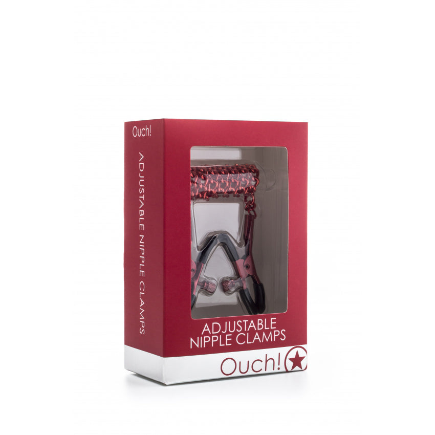 Shots Toys | OUCH! Adjustable Nipple Clamps Red