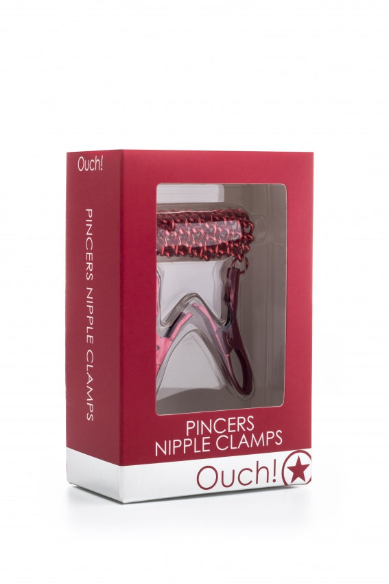 Shots Toys | OUCH! Pincers Nipple Clamps Red