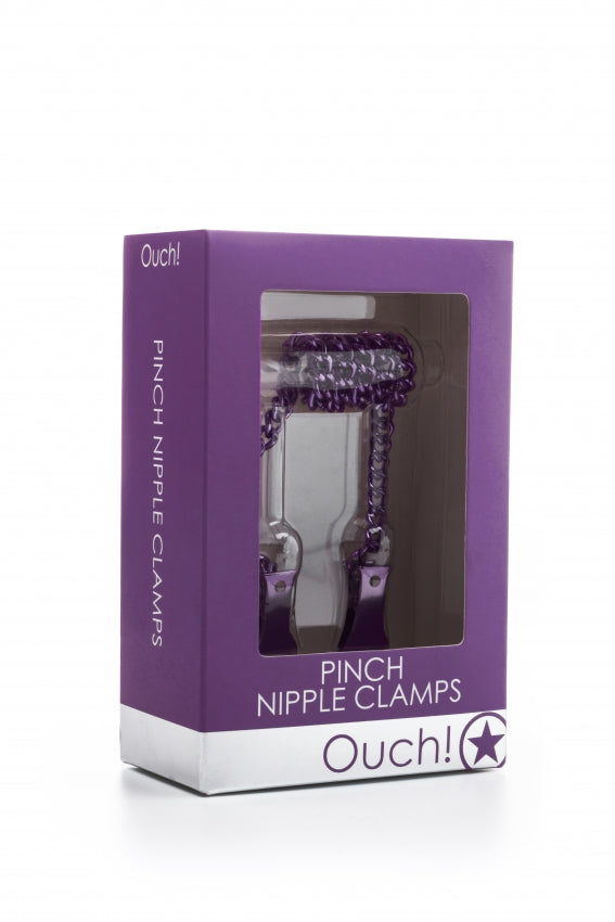 Shots Toys | OUCH! Pinch Nipple Clamps Purple