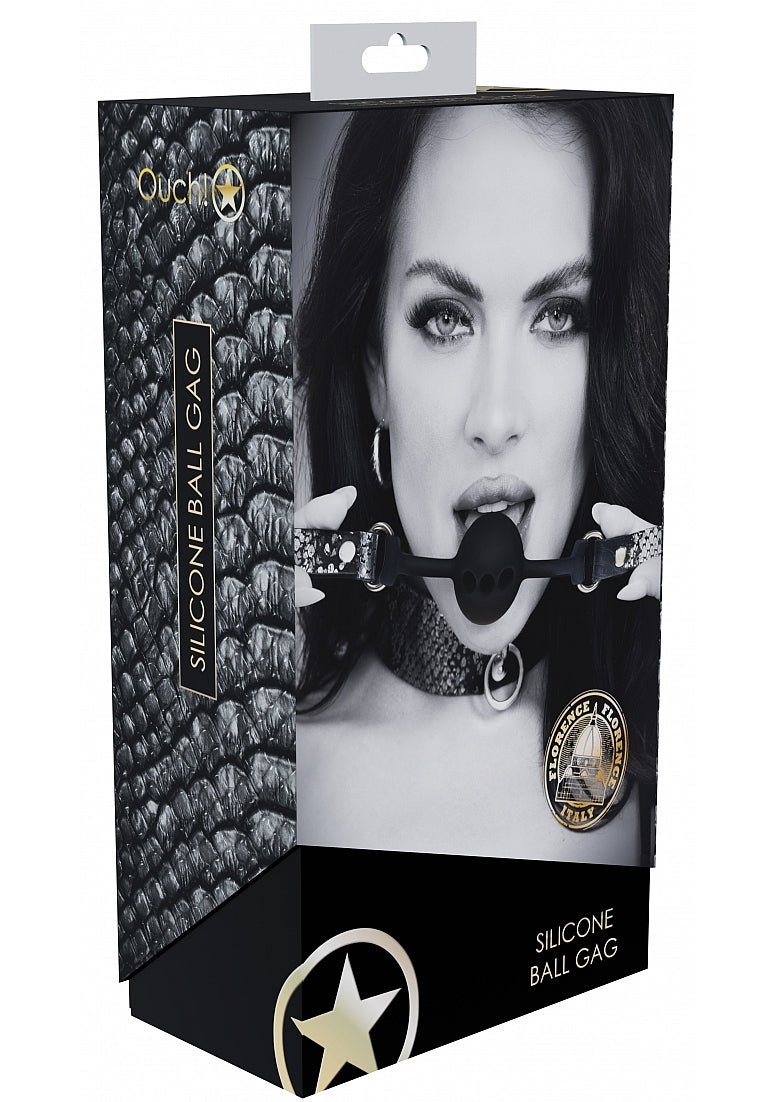 Shots Toys | Ouch! Florence Collection - Silicone Ball Gag - Black